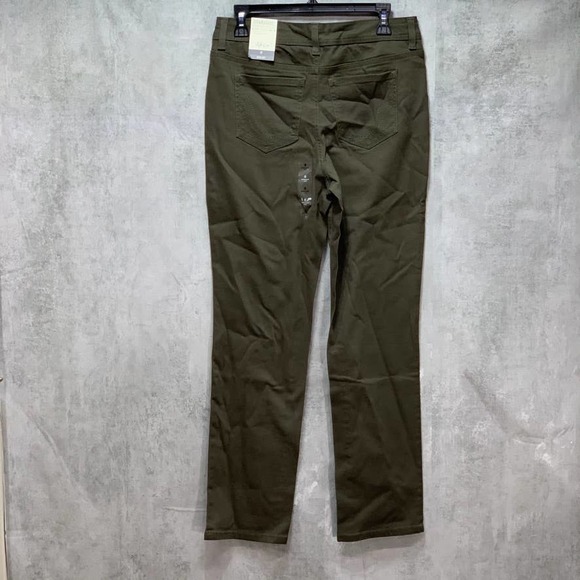Style & Co Deep Moss Green Straight Leg High Rise - Picture 4 of 8